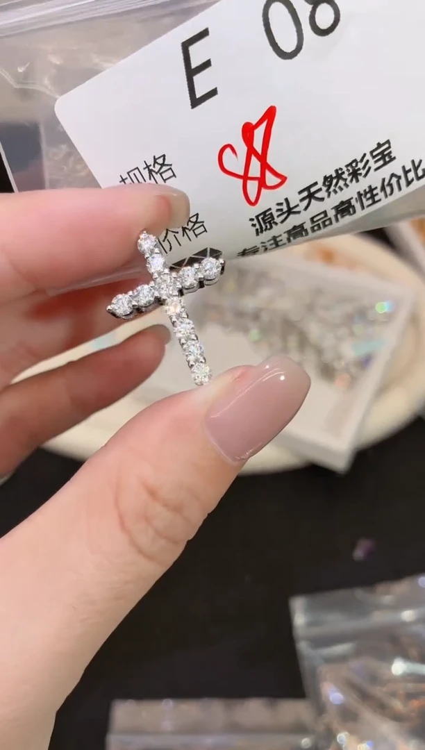 合成碳硅石925银多样性发一E08