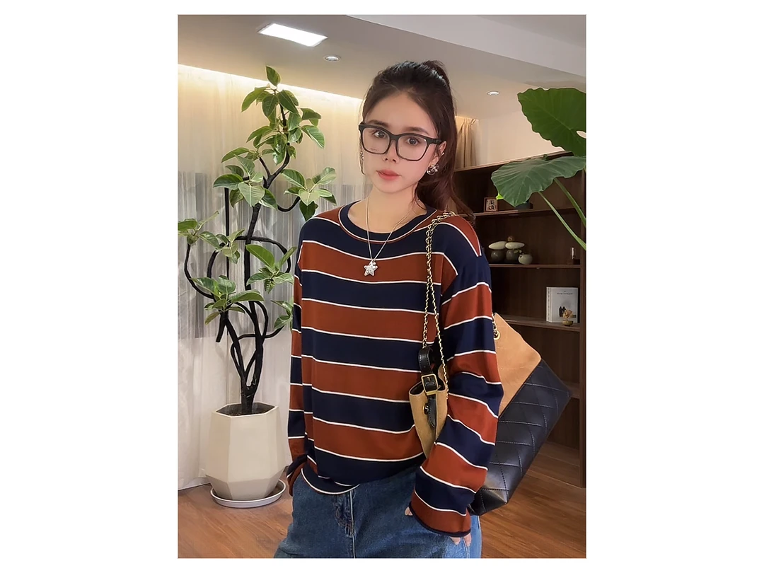 新款“微醺海岸”T恤#883#P02949新款摩登街头百搭长袖