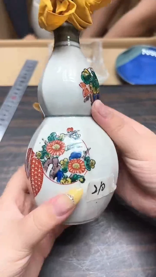 回流工艺品瓷器摆件老破旧210