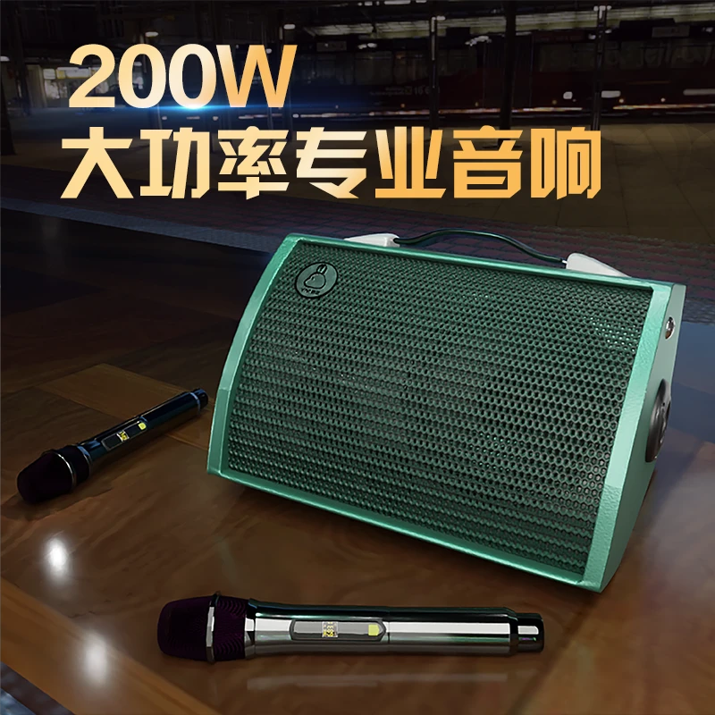 雅米塞尔200W户外音响大功率充电蓝牙K歌直播内录吉他电吹管二胡