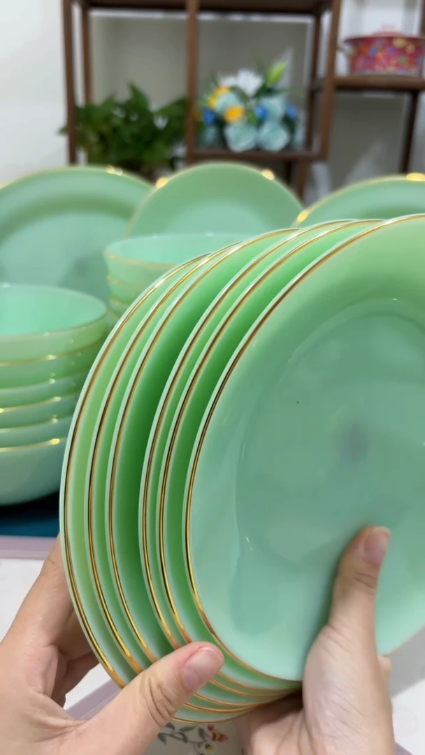 8英寸深盘6个  玉瓷【贝美】