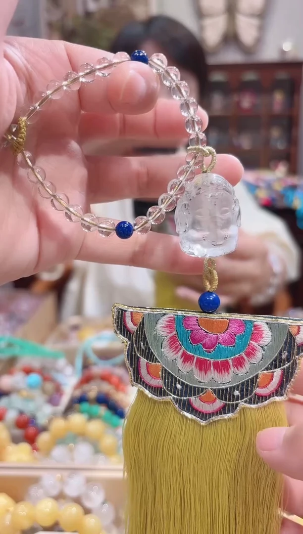 未镶嵌车挂水晶设计款珠串