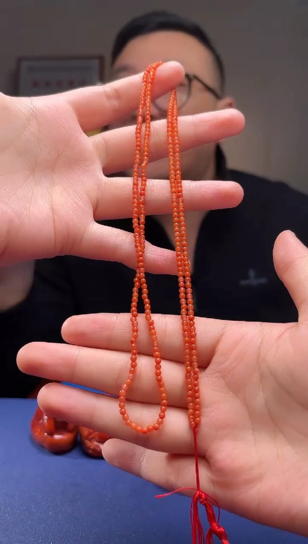 颈饰未镶嵌南红玛瑙长链