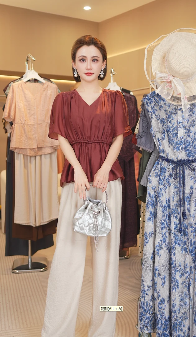 【两件套】【有里布】2025气质洋气两件套阔腿裤新款时尚套装D2717