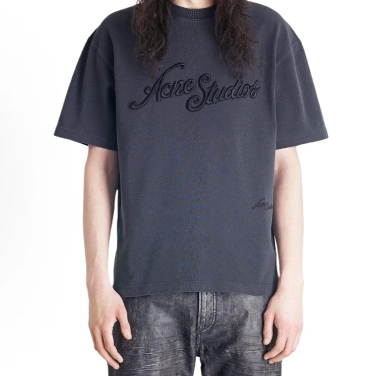 【顶男必入】AC家刺绣徽标圆领短袖落肩T恤