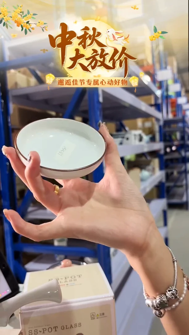 瓷片白山　白磁千段　３．０深皿