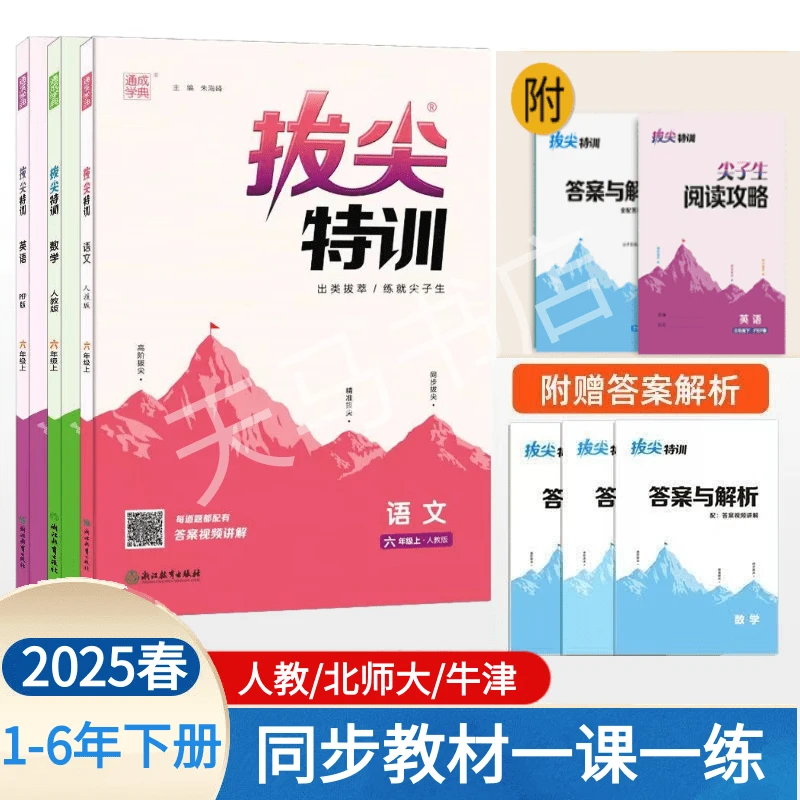 25春拔尖特训小学1-6年下册同步一课一练新素材情境题附带试卷题