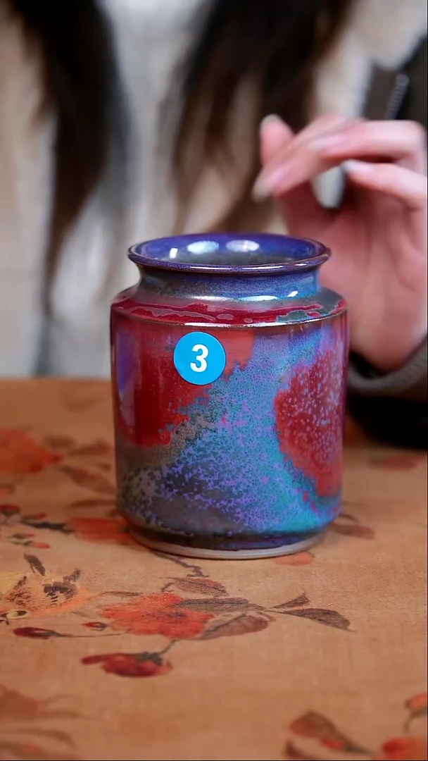 杯子陶全品钧瓷摆件