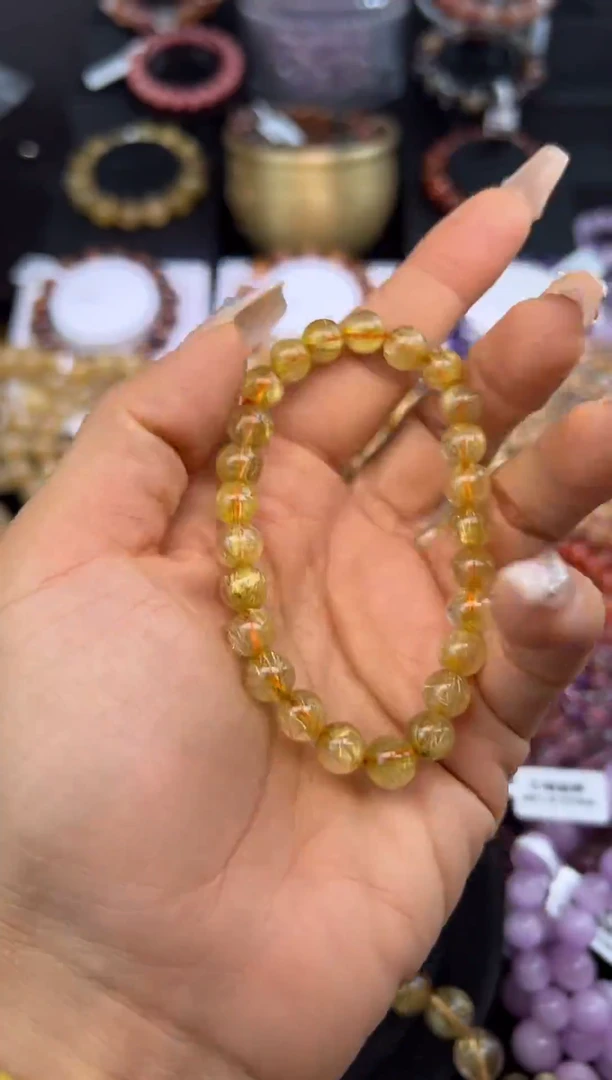 未镶嵌手串水晶金发晶7.8mm