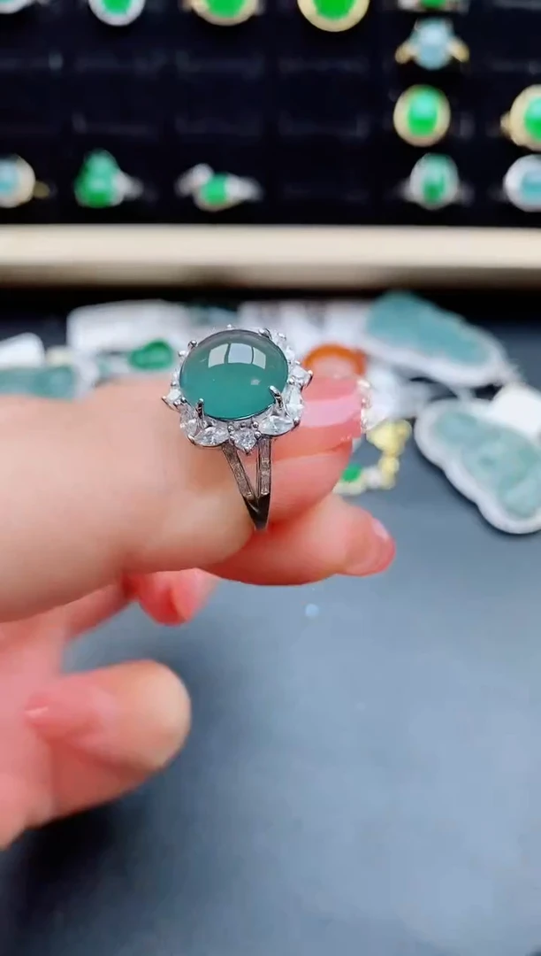 【闪购商品】翡翠戒指银S925镶嵌1221212