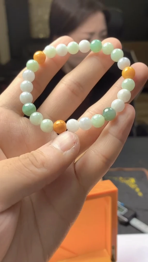 未镶嵌手链翡翠天然缅甸珠串拍一发一