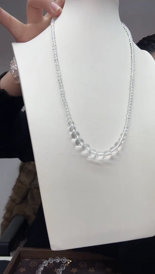 颈饰未镶嵌水晶天然白水晶塔链01