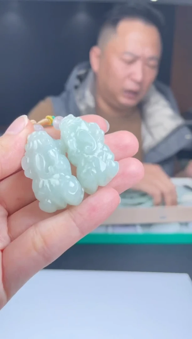 【闪购商品】定制翡翠未镶嵌2-09HDJT0131580一对