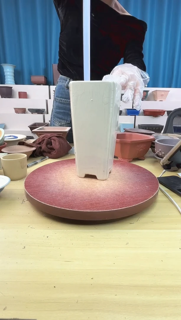 紫砂花盆浅草紫砂花盆微瑕
