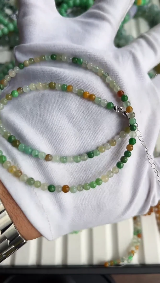 散珠翡翠翡翠项链卡3