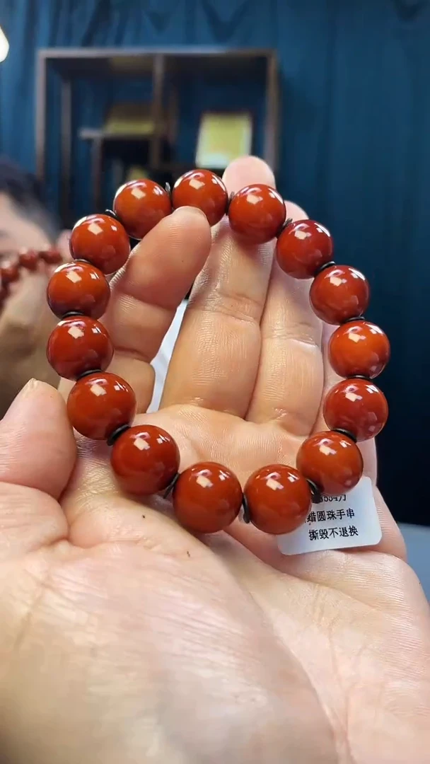 手串琥珀未镶嵌蜜蜡圆珠手串