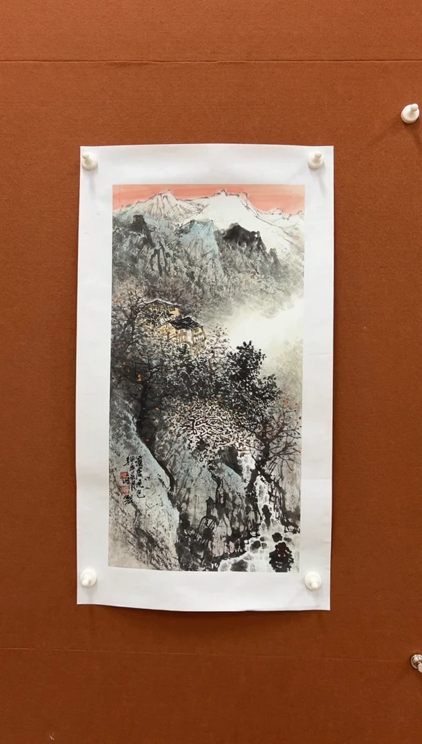 国画李文峰四尺四开水墨山水