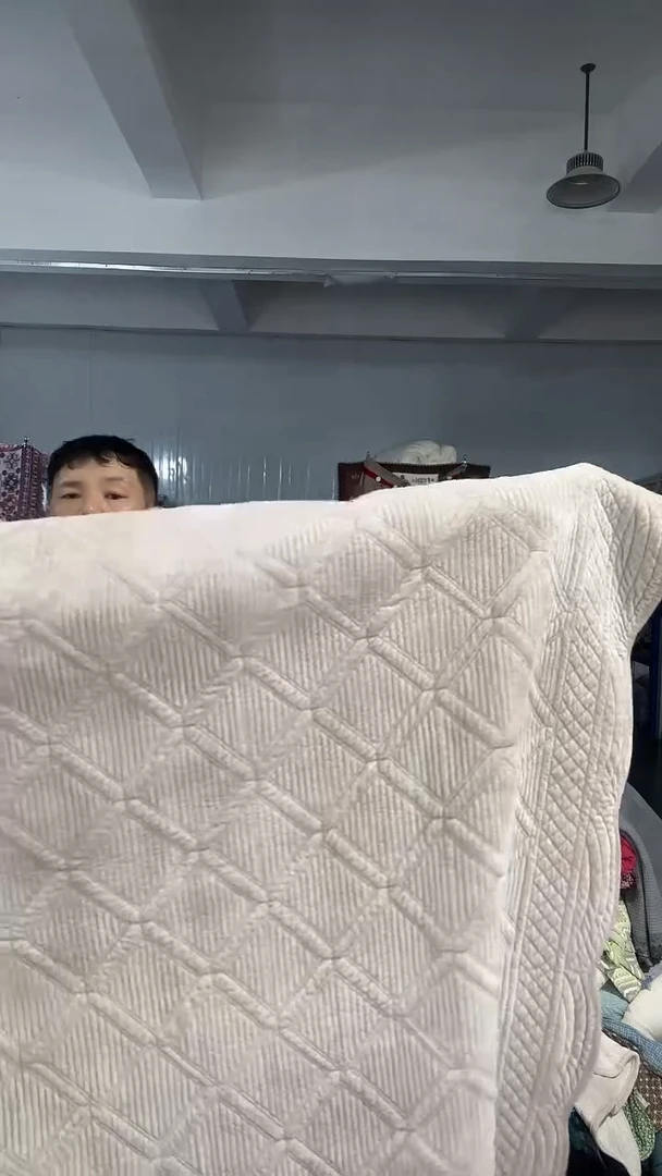 棉花160*210水晶绒床盖