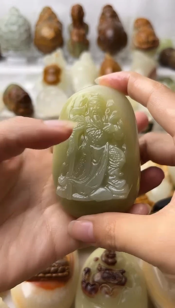 石材天然方解石棉纹正常介意勿拍不退换关公