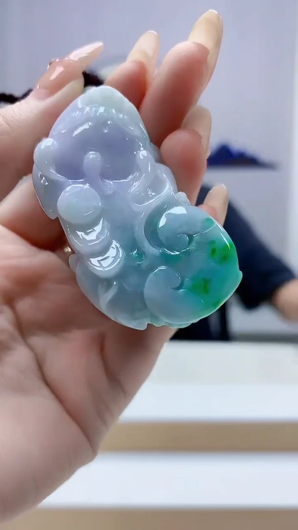 未镶嵌定制翡翠5028DD-毛货挂件46