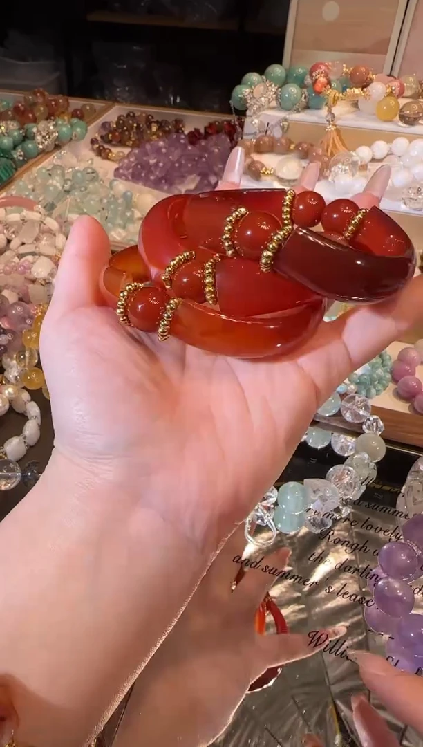 未镶嵌手串玛瑙/玉髓多样性发一