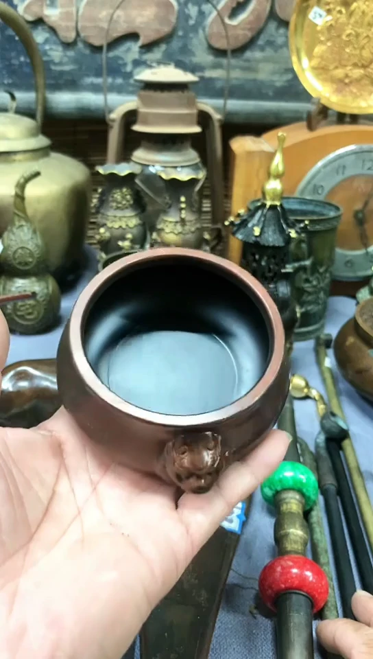 鸿兴工艺摆件把件兽耳炉