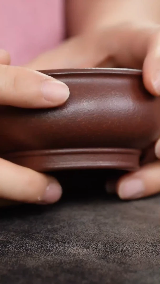 紫茄泥光素紫砂杯3244242424