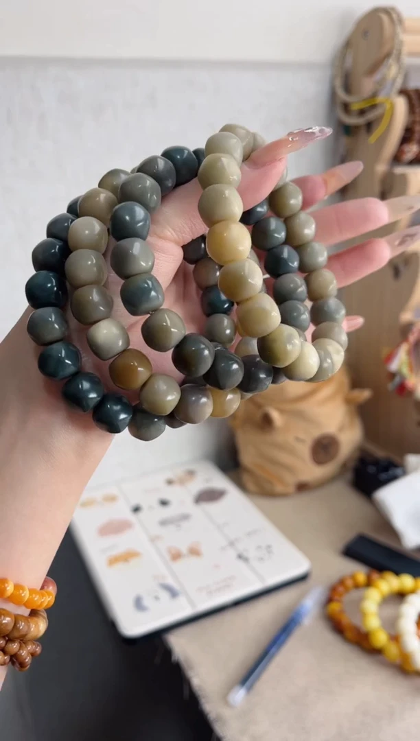 【闪购商品】菩提根/象牙果手串m623玉化唐八棱12mm瑕疵不补随机