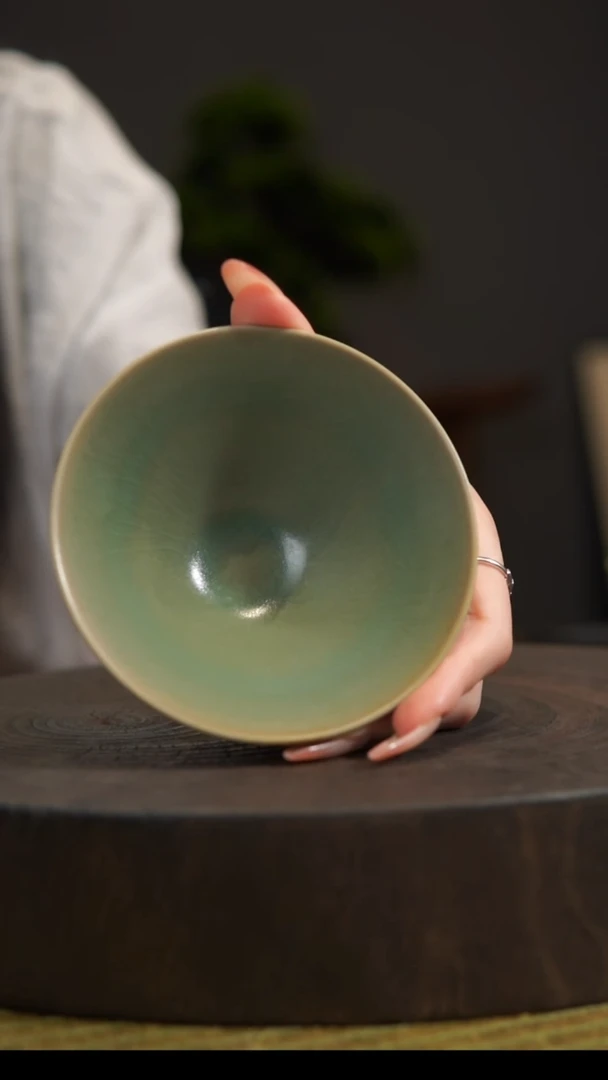 杯子斗笠杯 汝州原产地  原矿老釉