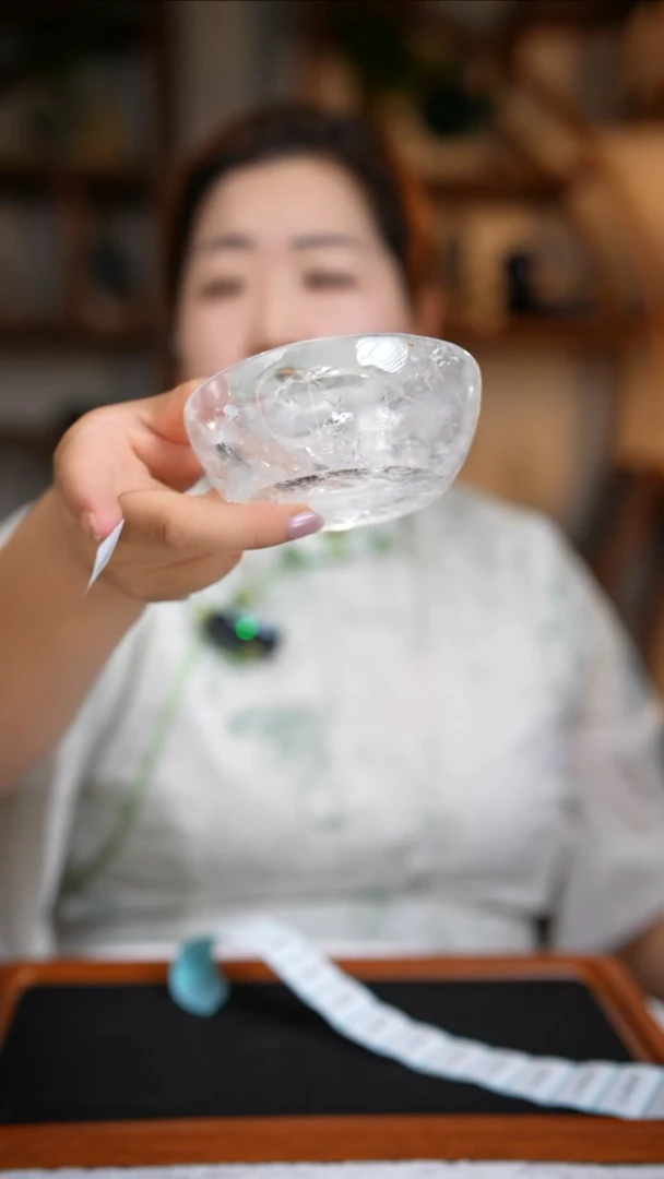 水晶珠宝半成品未镶嵌白水晶碗D816