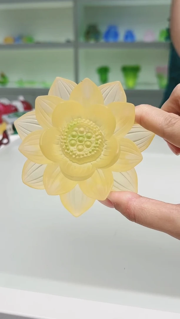 手工艺品琉璃古法琉璃莲花