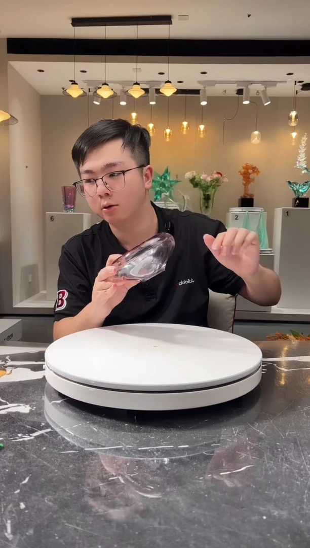 摆件巴比特美学-紫色边烟灰缸