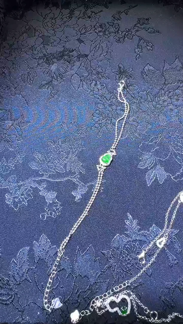 【闪购商品】翡翠手链银S925镶嵌手链