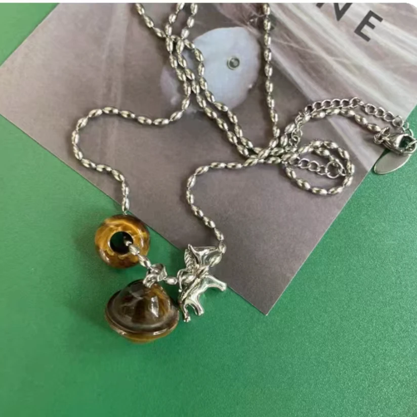 不锈钢项链 『雨美 Show』00082石头星球小马项链