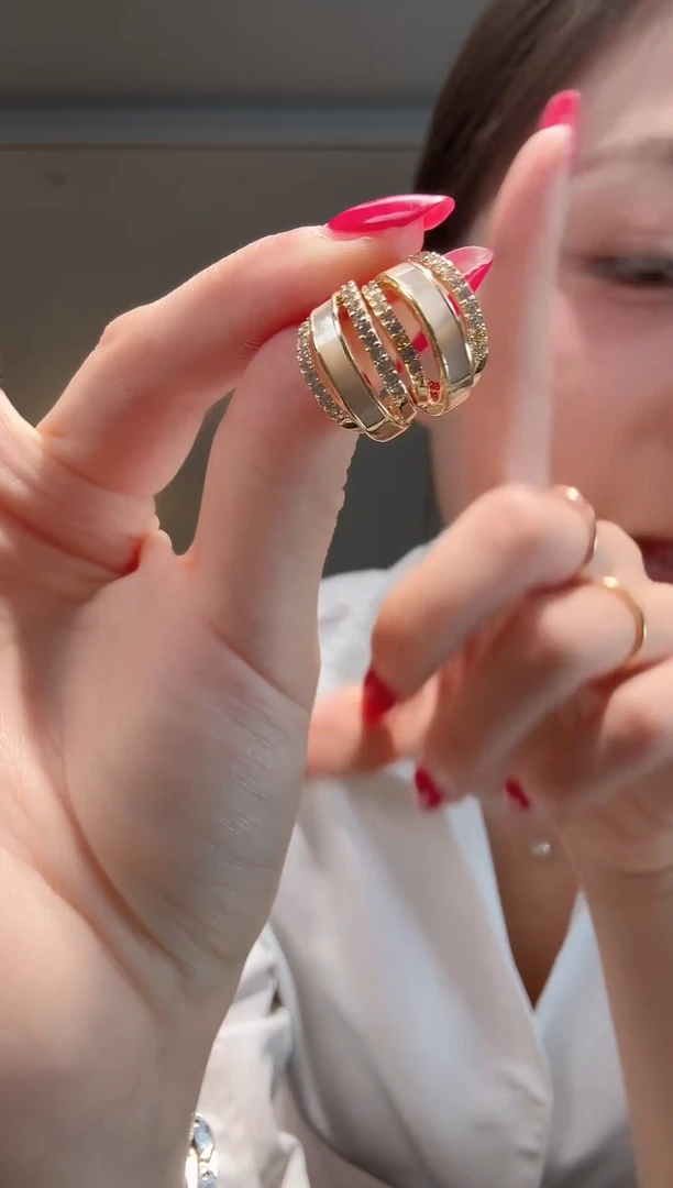 铜合金锆石925银耳钉