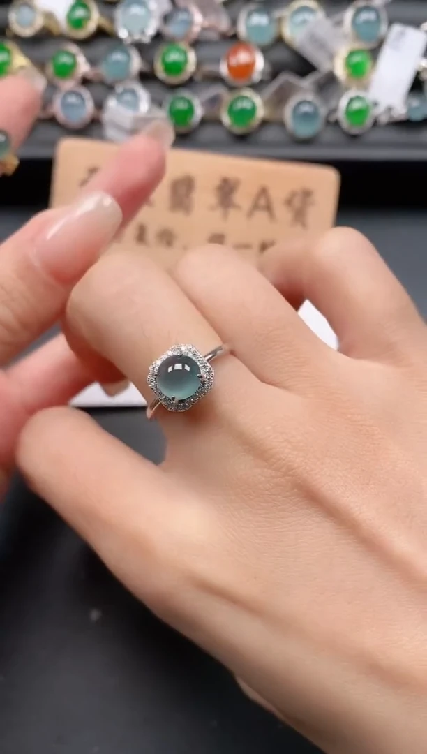 银S925镶嵌戒指翡翠1111