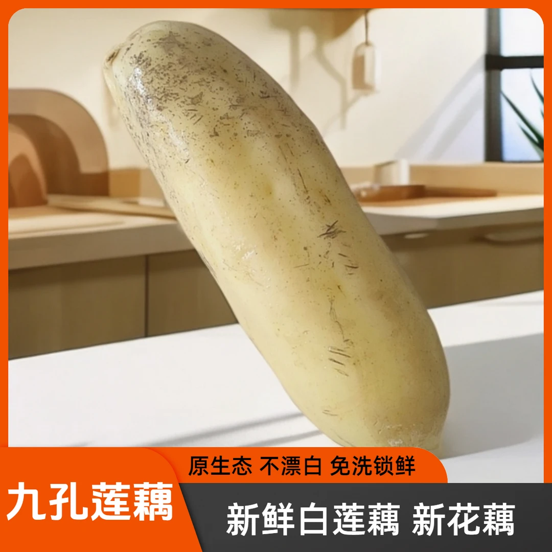 【湖北莲藕】新鲜现挖白莲藕新花藕农家免洗九孔藕凉拌爆炒脆甜爽口