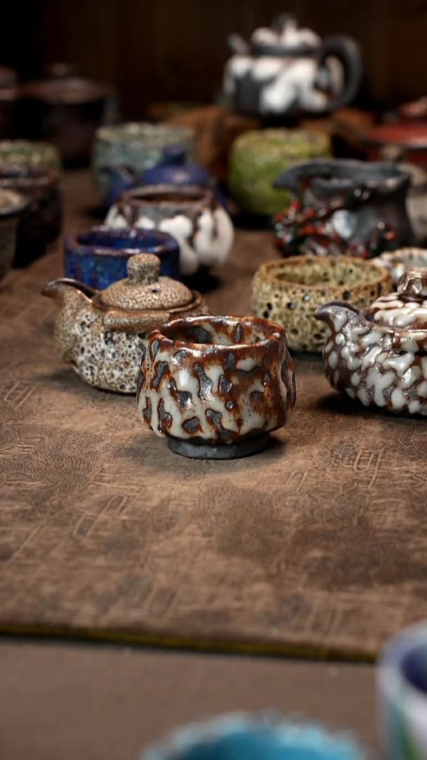 宁****店景德镇柴烧志野杯