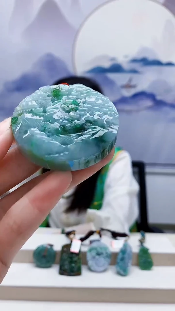 未镶嵌定制翡翠4852ry-毛货挂件139