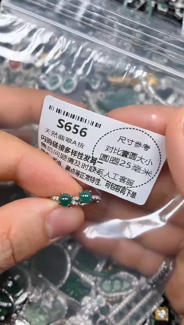 颈饰未镶嵌翡翠S656耳扣