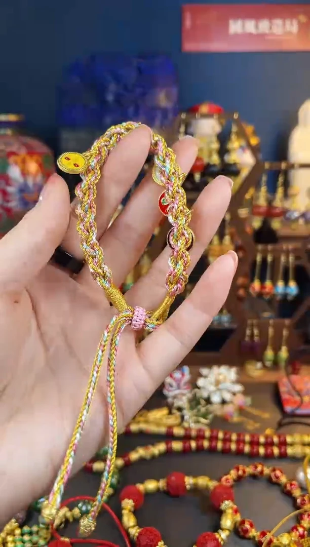 【闪购商品】红色珐琅景泰蓝手串