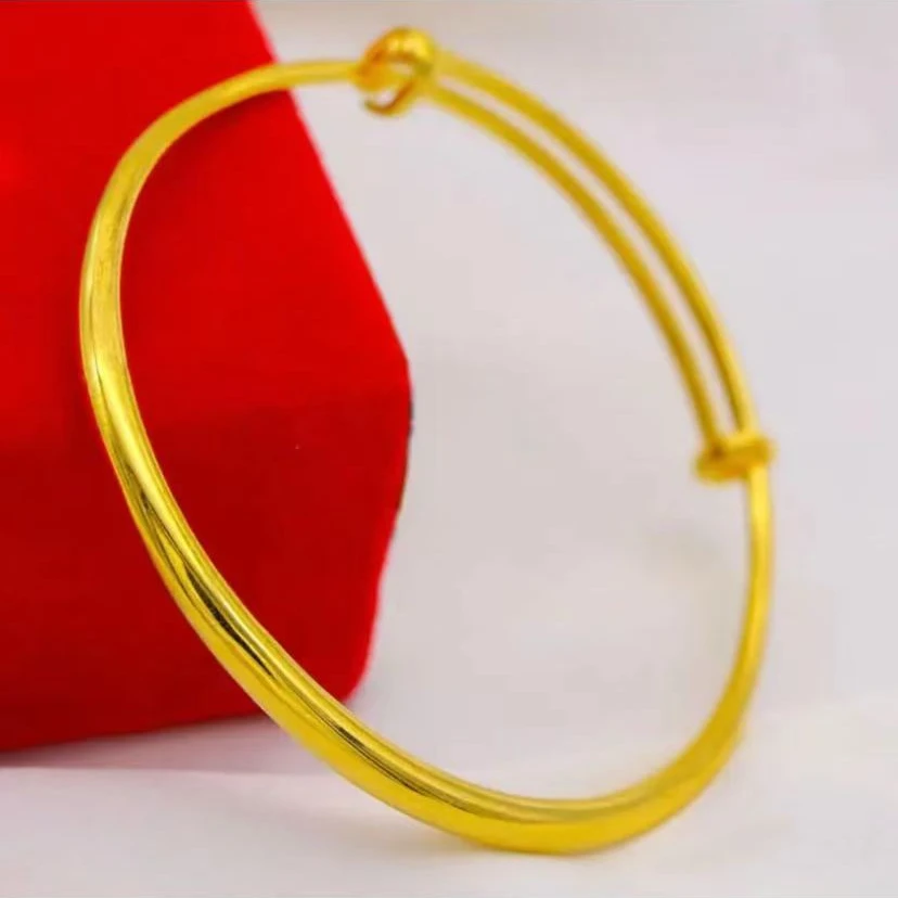 铜合金手镯 精工光面推拉手镯