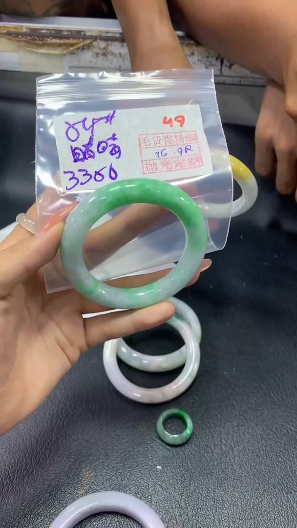 未镶嵌定制翡翠晴*49毛货需精细抛光定制+多样性发1+3300