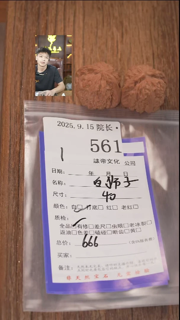 把件文玩核桃O**O諘帝文化561白狮子
