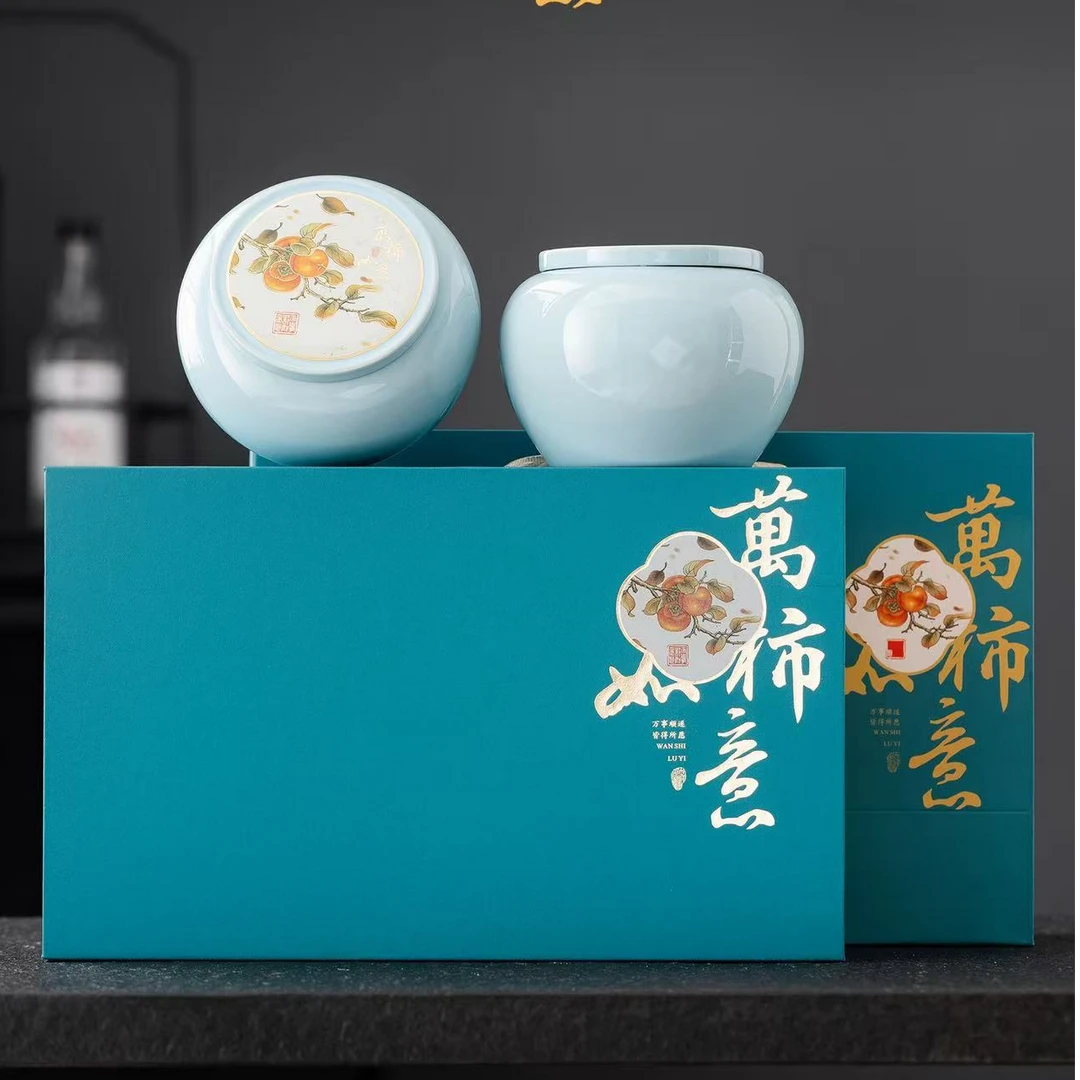 限购一单【万柿如意龙井500克】龙井茶新茶礼盒装两款礼盒随机发货