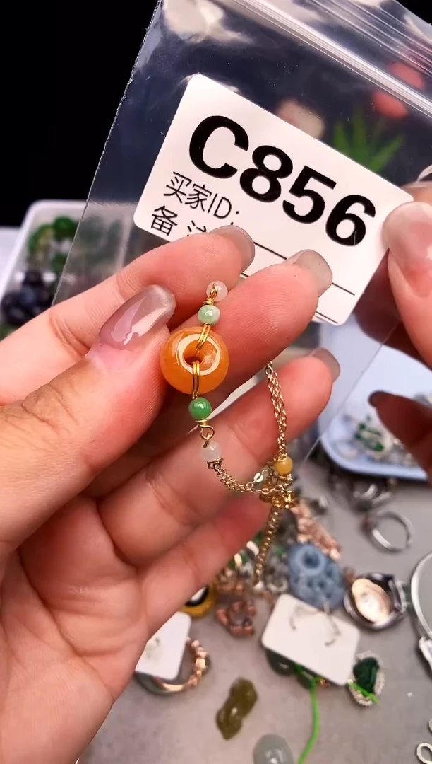 吊坠(不含链)银S925镶嵌翡翠1
