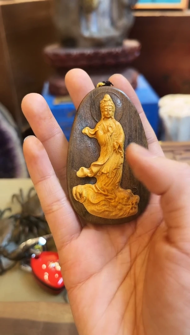 【闪购商品】黄杨木黄杨木观音吊坠