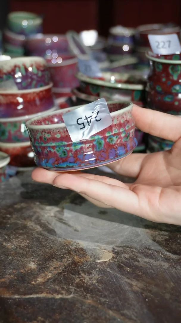 摆件精品窑变钧瓷茶器