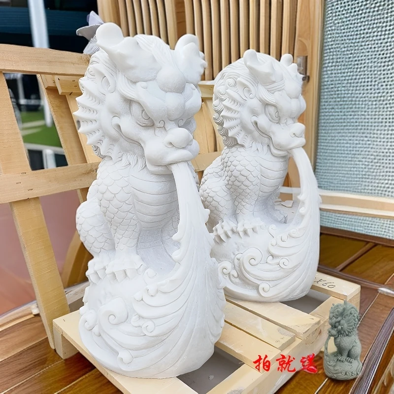 定制青石雕刻吸金兽家用可爱仿古吸水兽创意避水兽玄关门口石摆件