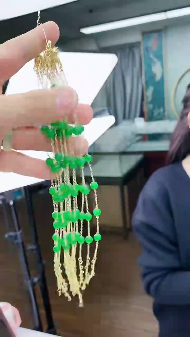 【闪购商品】翡翠手链14K金镶嵌S10手链